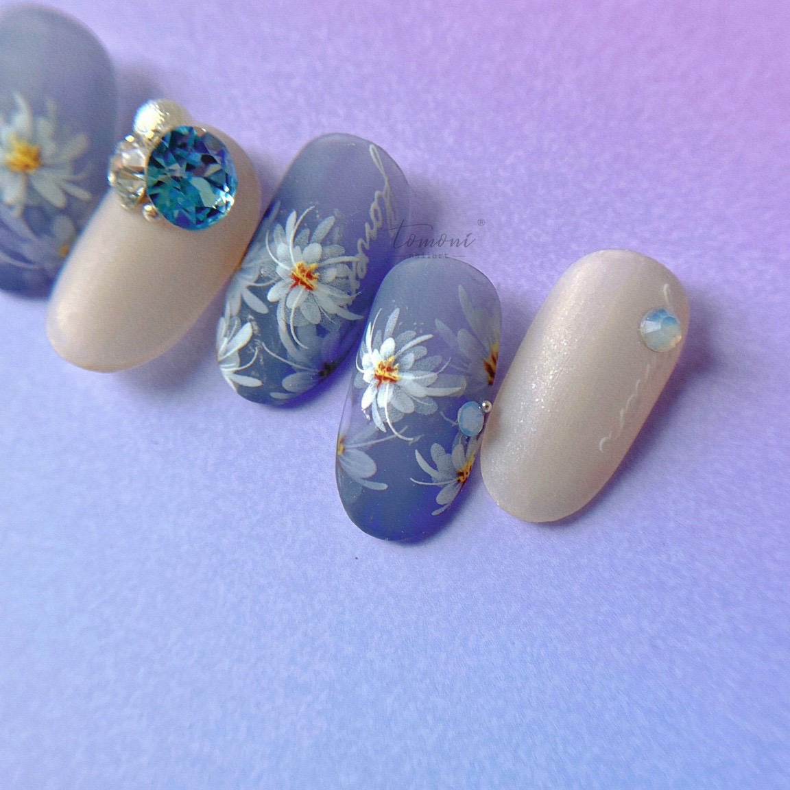 sticker lụa 5d mẫu hoa cao cấp ( 1343 )dán móng tay nail