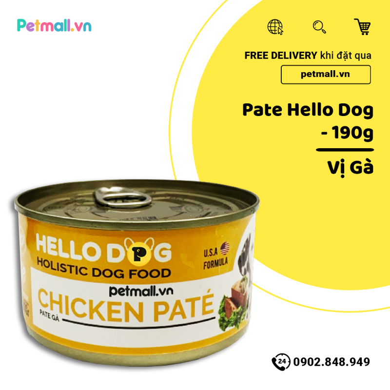 Pate chó HelloDog Chicken 190g