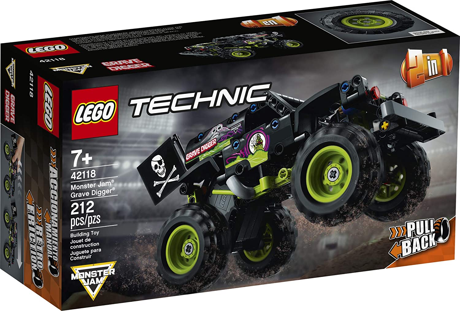Đồ chơi LEGO TECHNIC -Chiến Xe Monster Jam Grave Digger - 42118