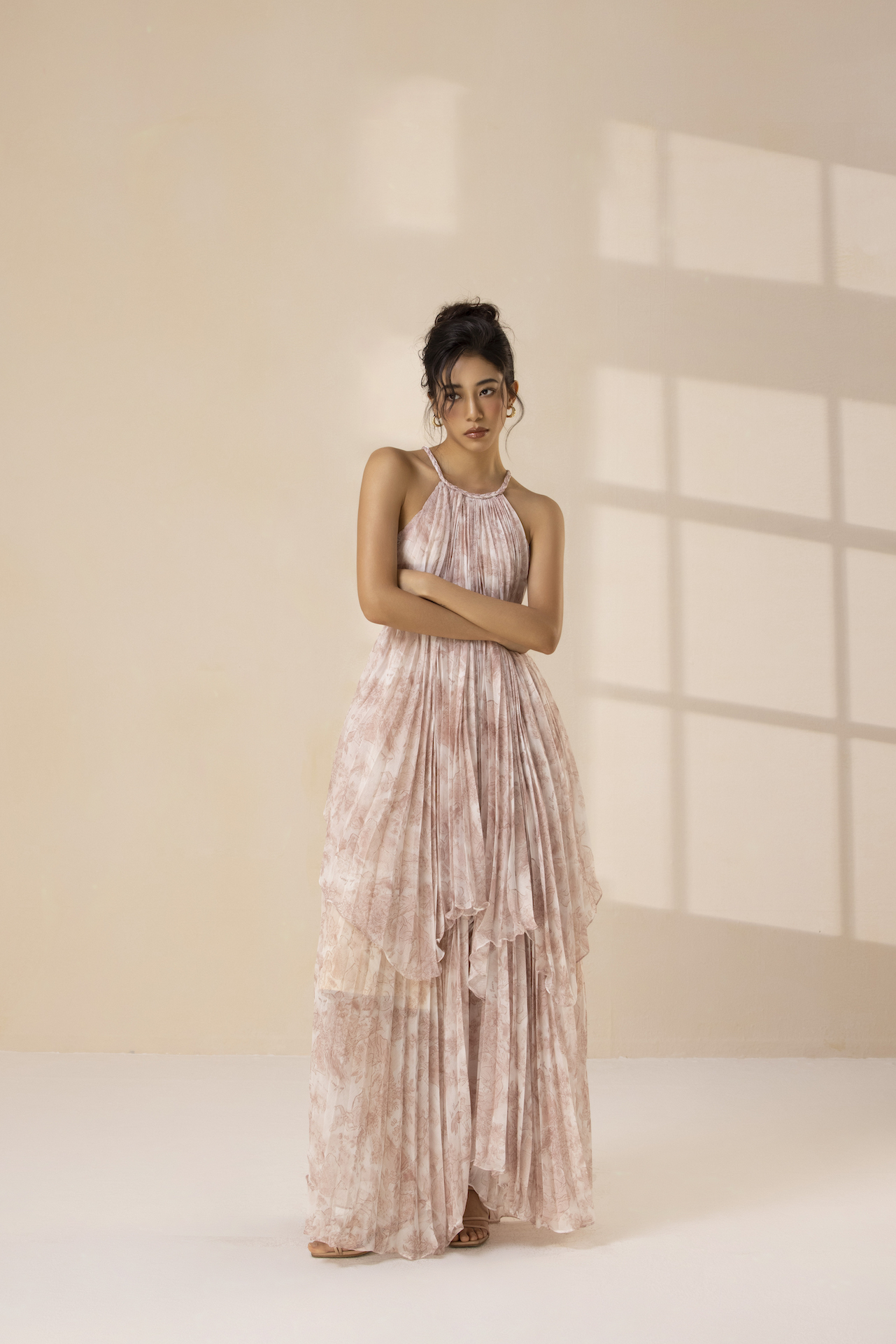 Des Fleurs - Váy xoè dập ly dài Ciel Pleated