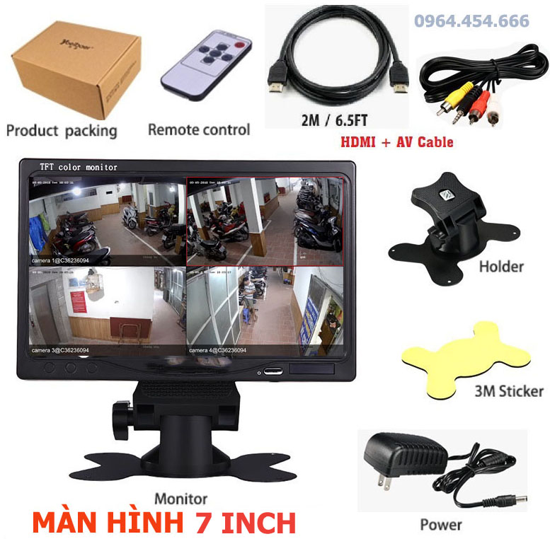Màn Hình Test Camera LCD 7 Inch - Màn Hình Test Camera