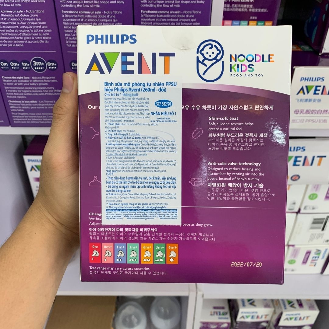 Bình sữa Avent Natural PPSU 125ml 260ml 330ml [Được chọn núm 0 - Y][CHÍNH HÃNG]