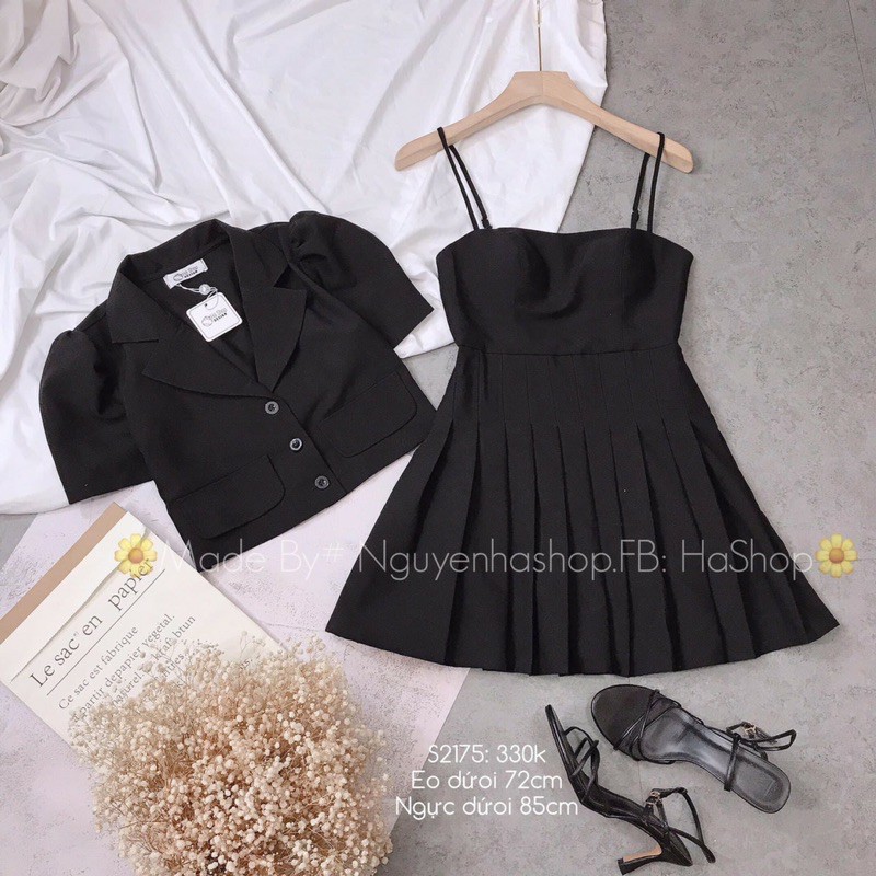 [HCM]Áo Vest + Đầm Xếp Ly Bigsize 60=>90