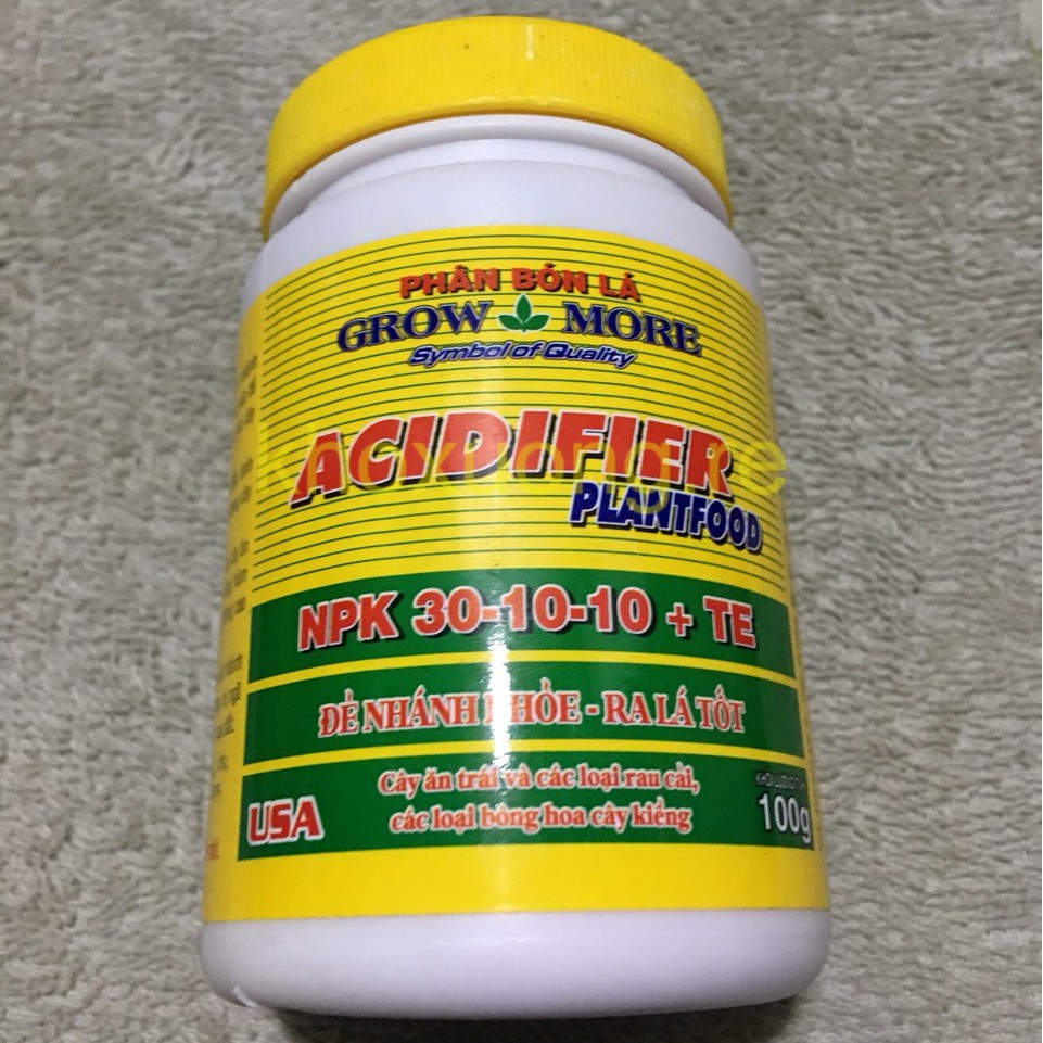 Phân Bón Cao Cấp ✔️✔️✔️ Phân Bón Lá Grow More NPK (30-10-10) - (6-30-30) - (20-20-20)- 100gr/hủ