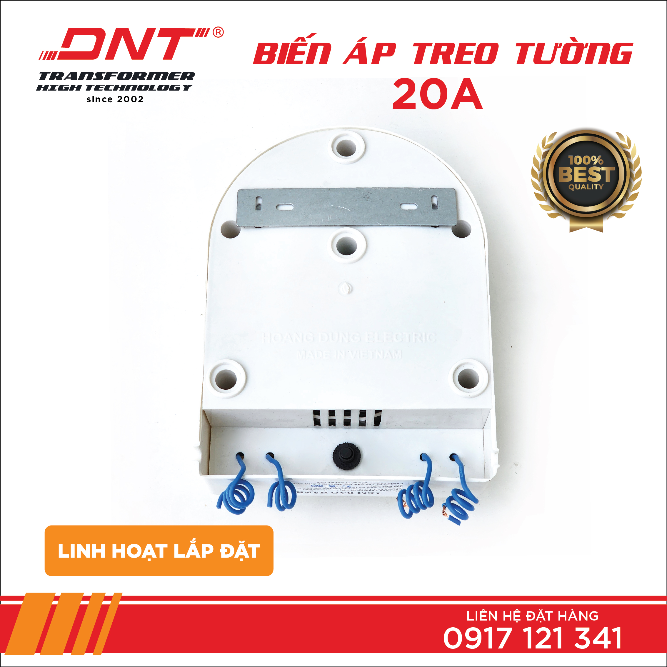 Biến áp 220 ra 110v DNT 20A TREO TƯỜNG