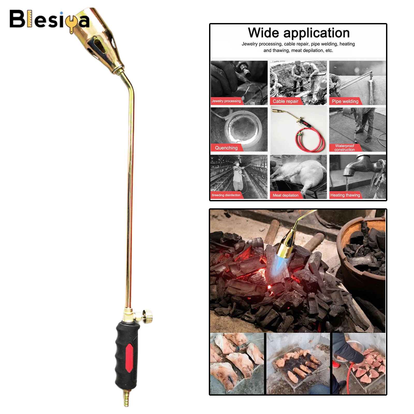 Blesiya Torch Burner Gas Torch for Kitchen BBQ Cooking Flame