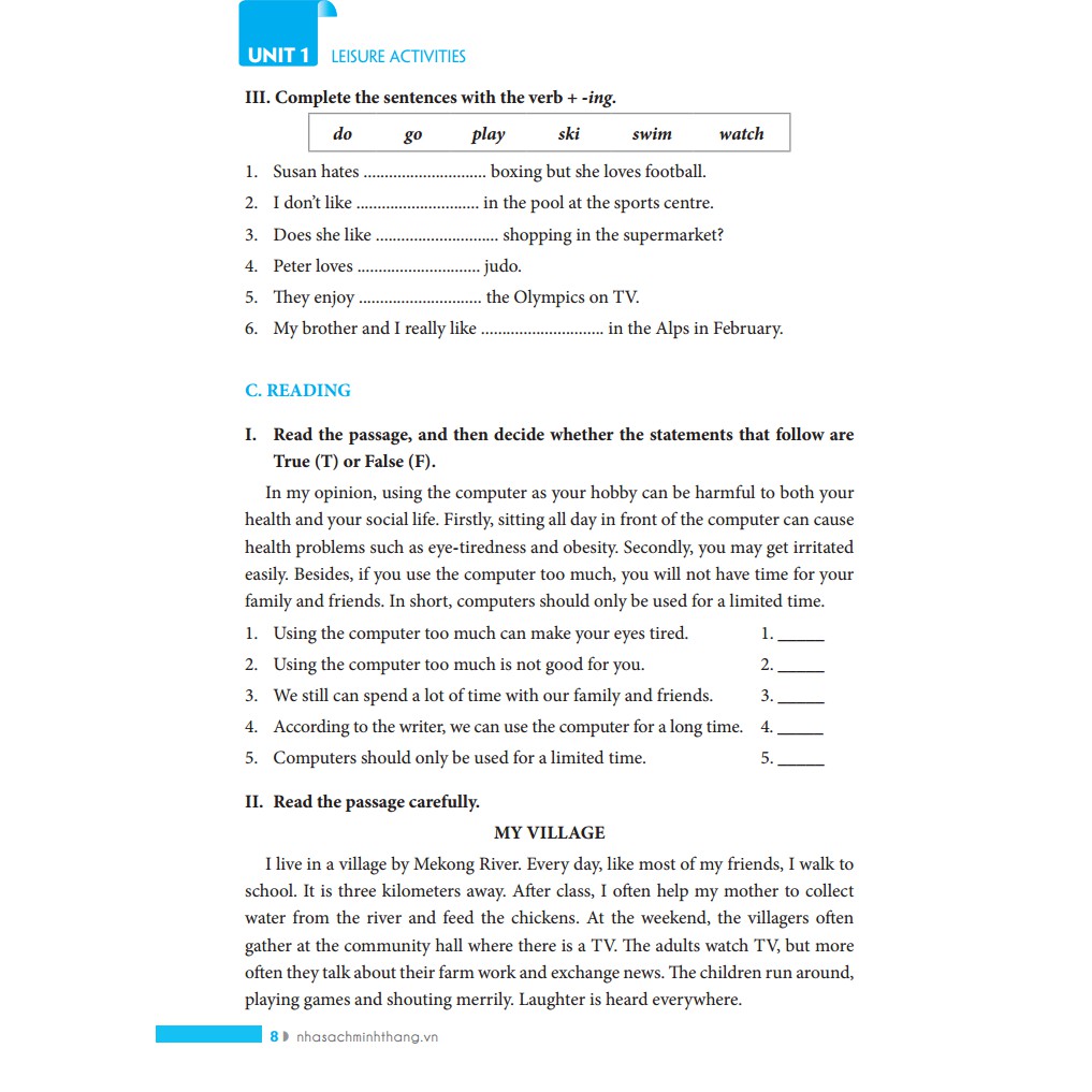 Sách - Bài tập tiếng Anh lớp 8 - Có đáp án (Tái bản chương trình mới)- Mhbooks