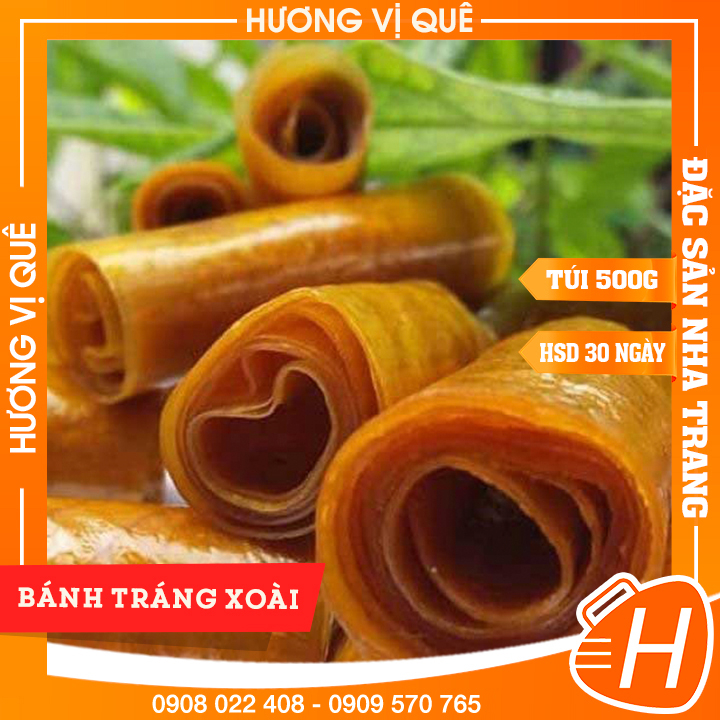 Bánh tráng xoài - túi 500g - đặc sản nha trang