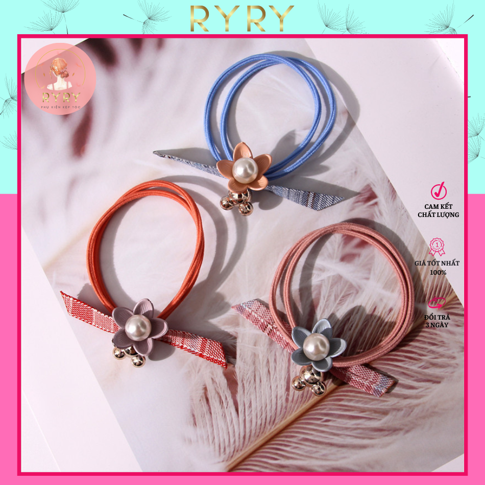 Dây Cột Tóc Nữ Hoa ngọc Xinh Xắn Dễ Thương