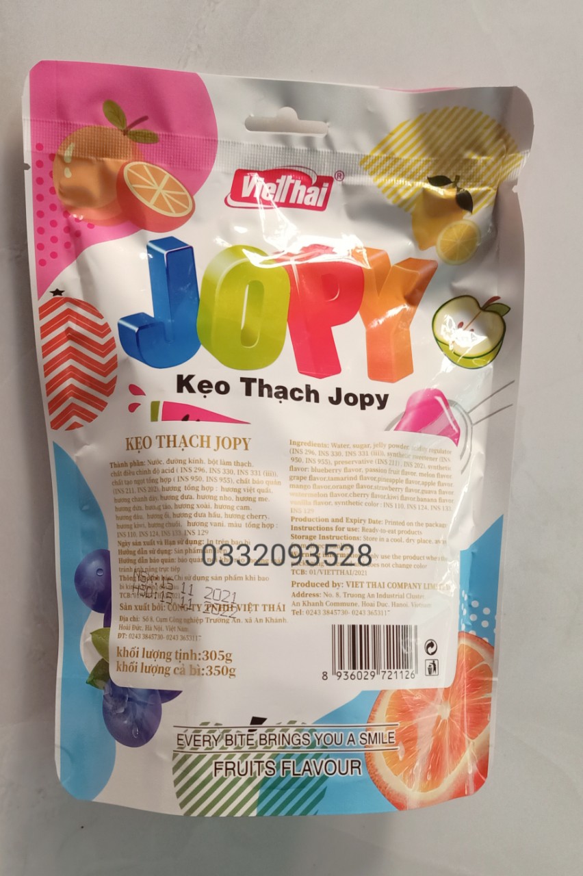 🥝🥭🍑Kẹo thạch jopy trái cây zai zai giòn giòn