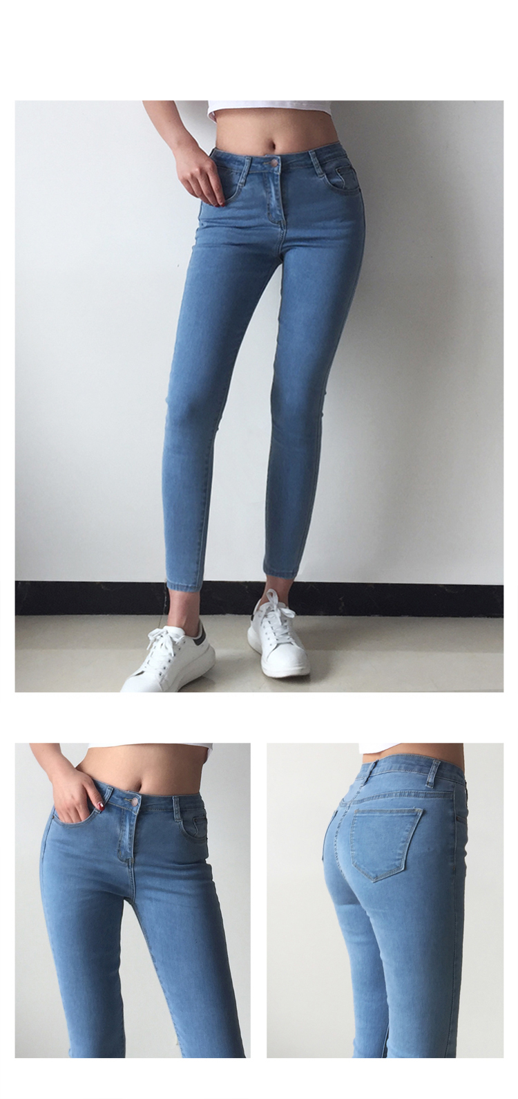 [HCM]QUẦN JEANS NỮ BIG SIZE LƯNG CAO CO GIÃN