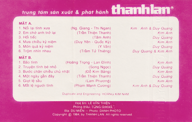 Bộ 5 đĩa CD nhạc tiếng hát Duy Quang 3