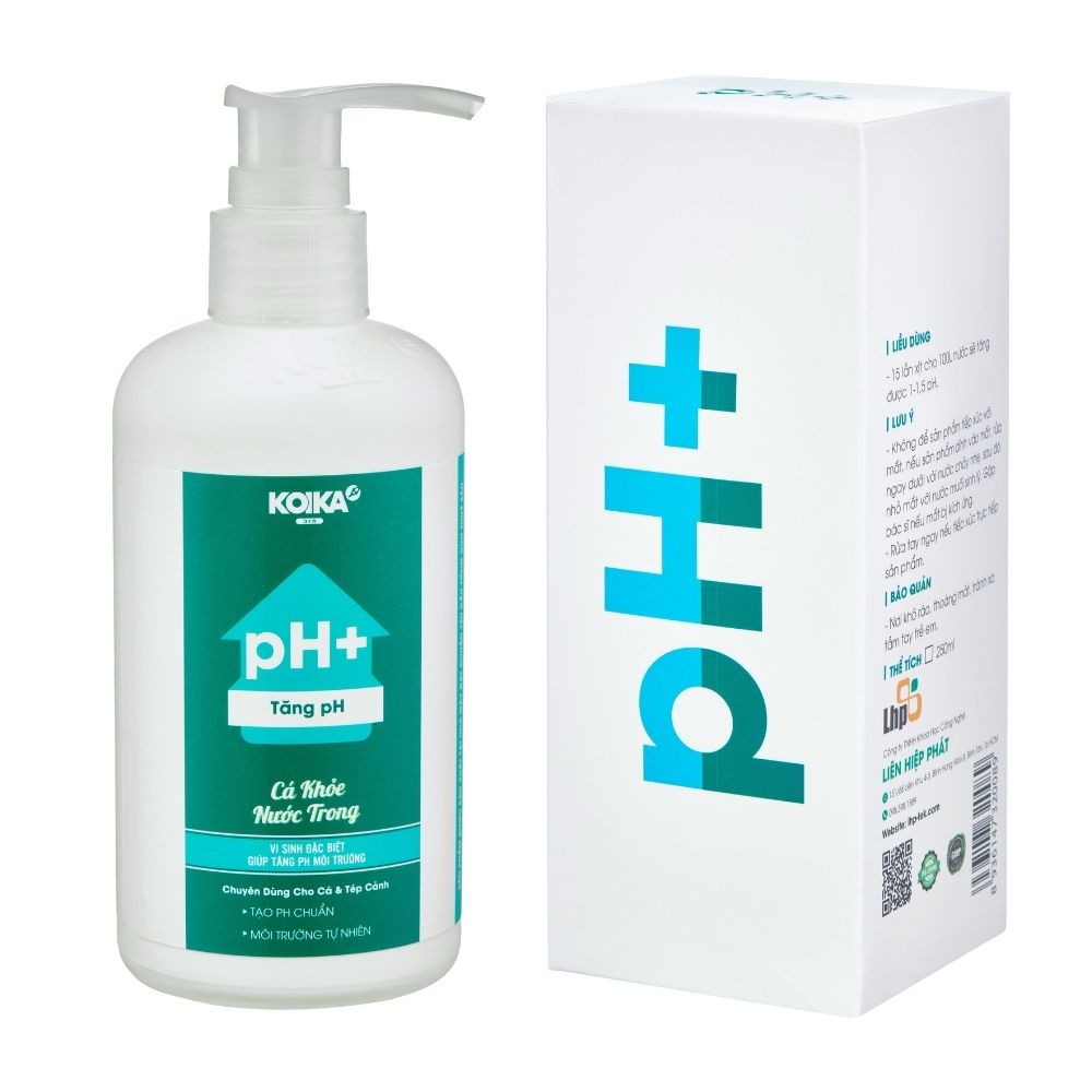 [HCM]Koika pH+ vi sinh tăng pH 105ml cho hồ cá