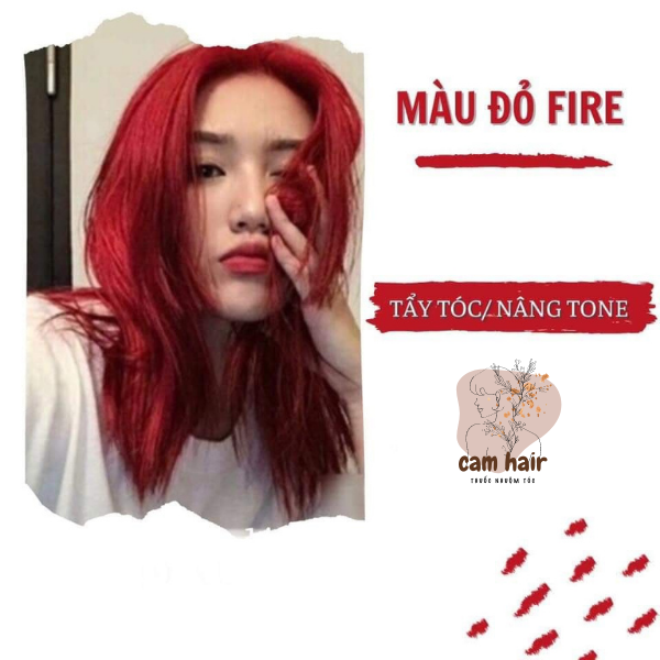 Thuốc Nhuộm Tóc Đỏ Fire Nhuộm Tại Nhà ( Tặng Oxi + găng tay+hdsd)