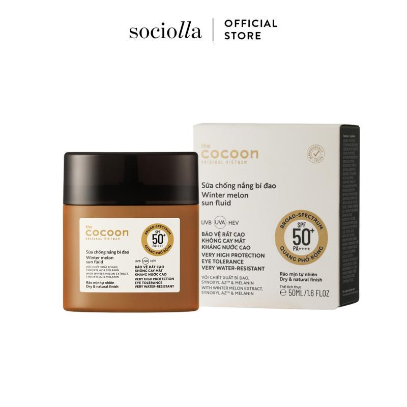 Sữa chống nắng bí đao cocoon winter melon sun fluid spf 50+ pa ++++ 50ml
