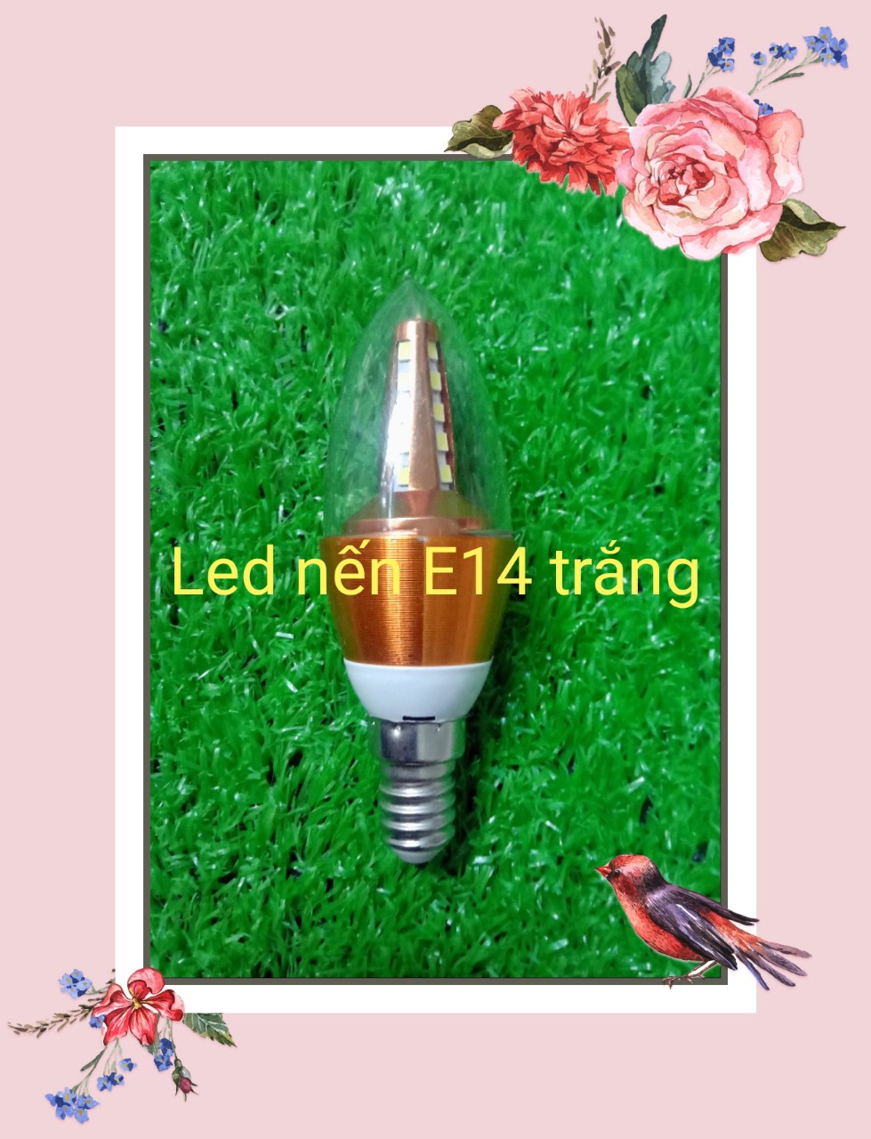 Bóng đèn led nến đui E14,E27 dùng trang trí