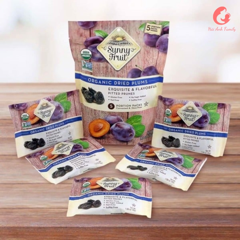 Trái cây sấy khô hữu cơ Sunny Fruit (nho, mận, mơ , sung..)
