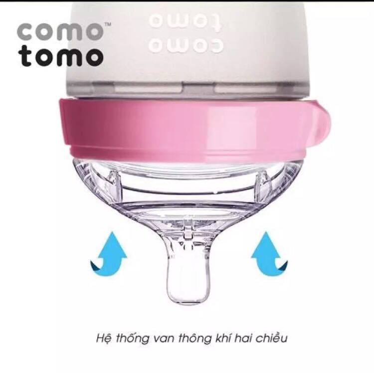 Bình sữa comotomo 250ml/150ml siêu mềm- tặng núm ti thay thế cho bình