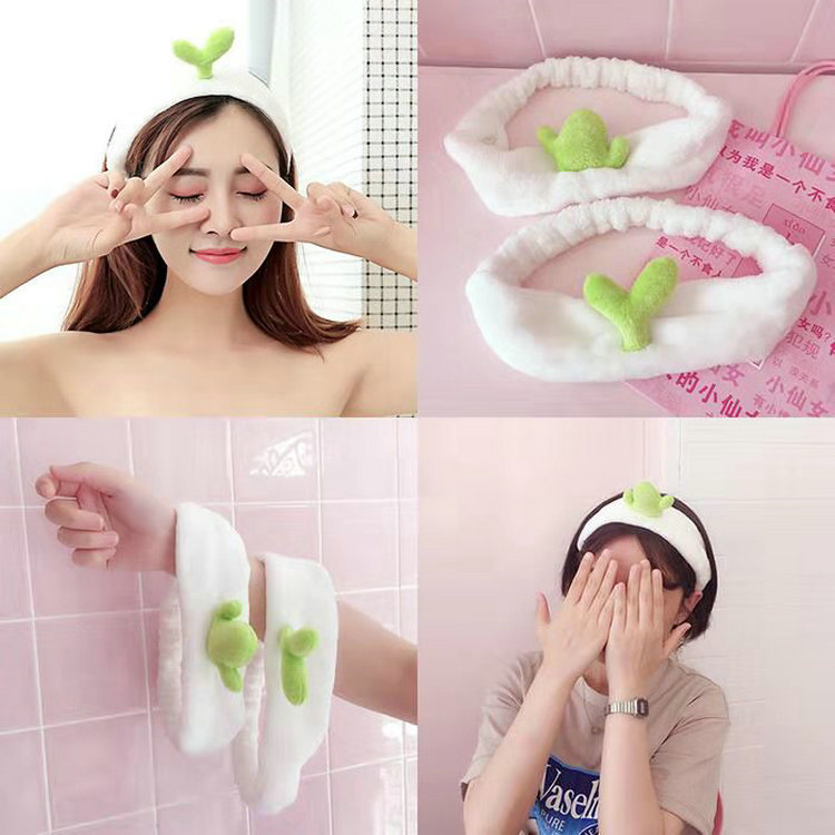 Băng đô cài tóc dể thương hình trái tim màu xanh