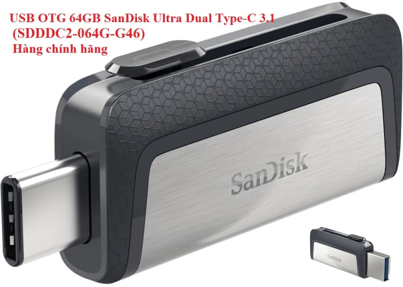 Bảng giá USB OTG 64GB SanDisk Ultra Dual Type-C 3.1 (SDDDC2-064G-G46) Hàng chính hãng Phong Vũ