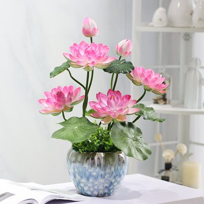 Hoa Giả Để Bàn - Hoa Sen Xốp Cao Cấp