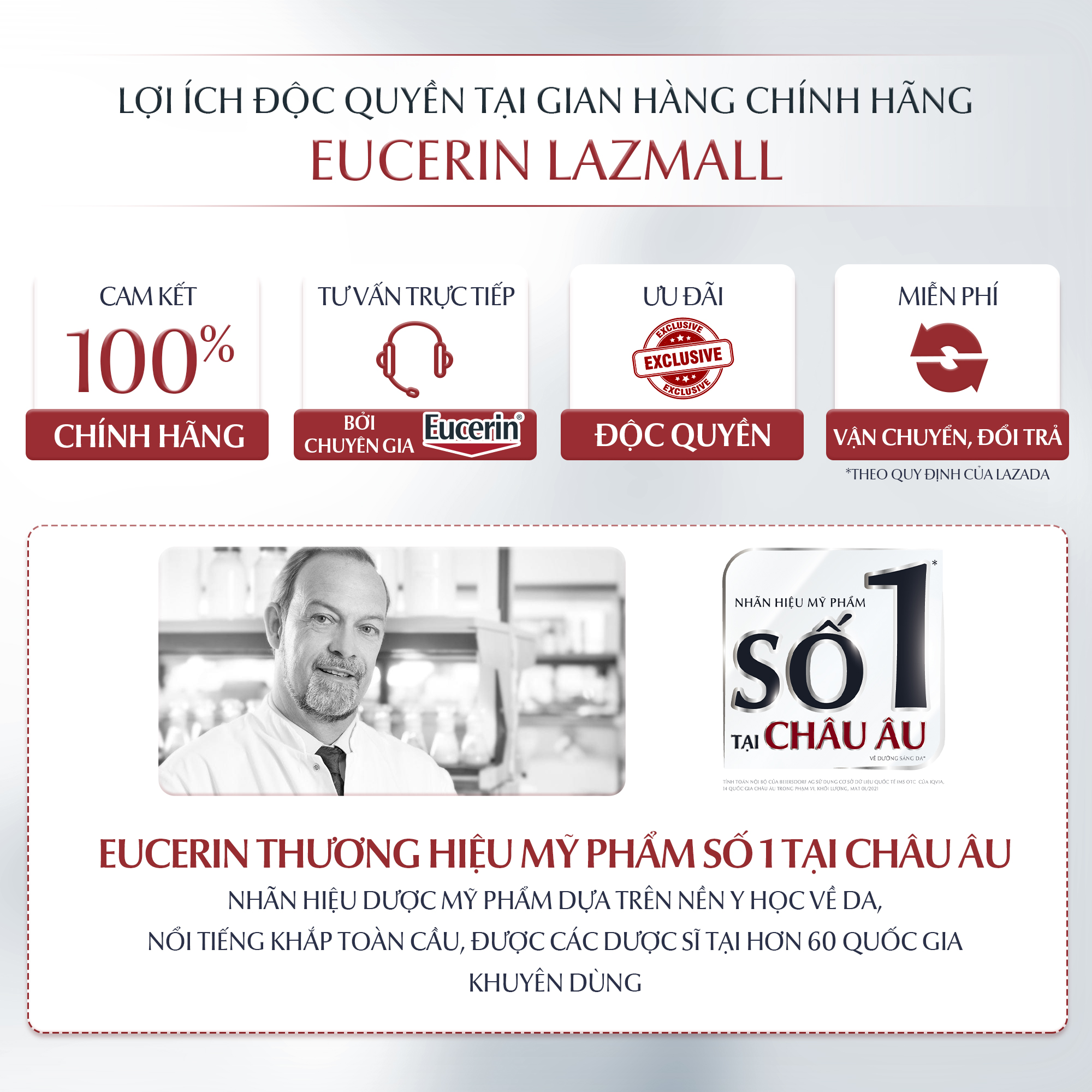 Sữa Rửa Mặt Sáng Da Eucerin Spotless Brightening Cleansing Foam 50g