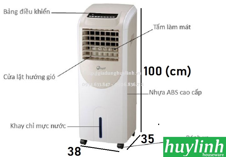 [HCM][Trả góp 0%]Máy làm mát không khí Fujie AC-11DB - 25m2