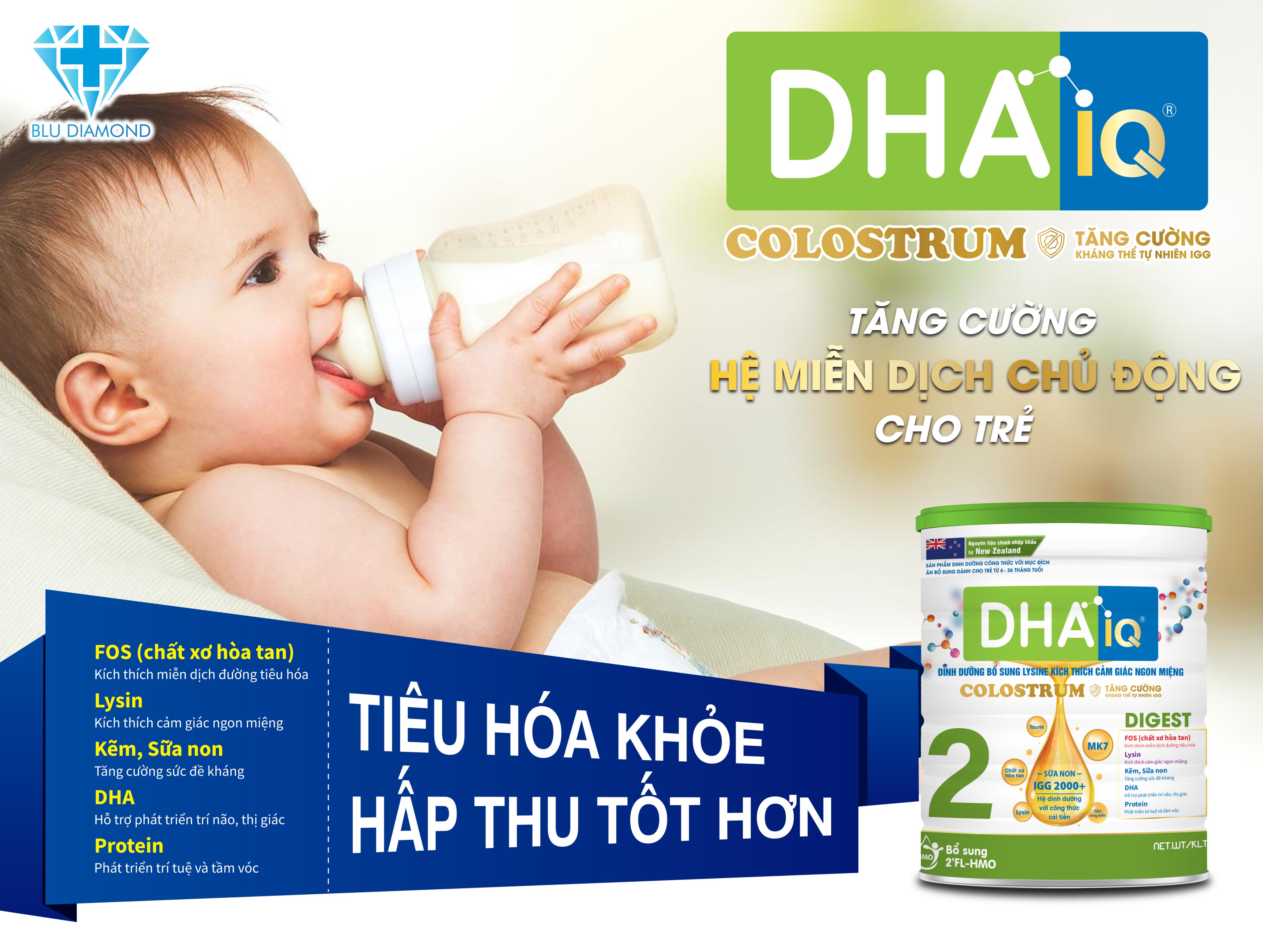 Sữa Bột DHA IQ Digest Dành Cho Bé Từ 6 - 36 Tháng