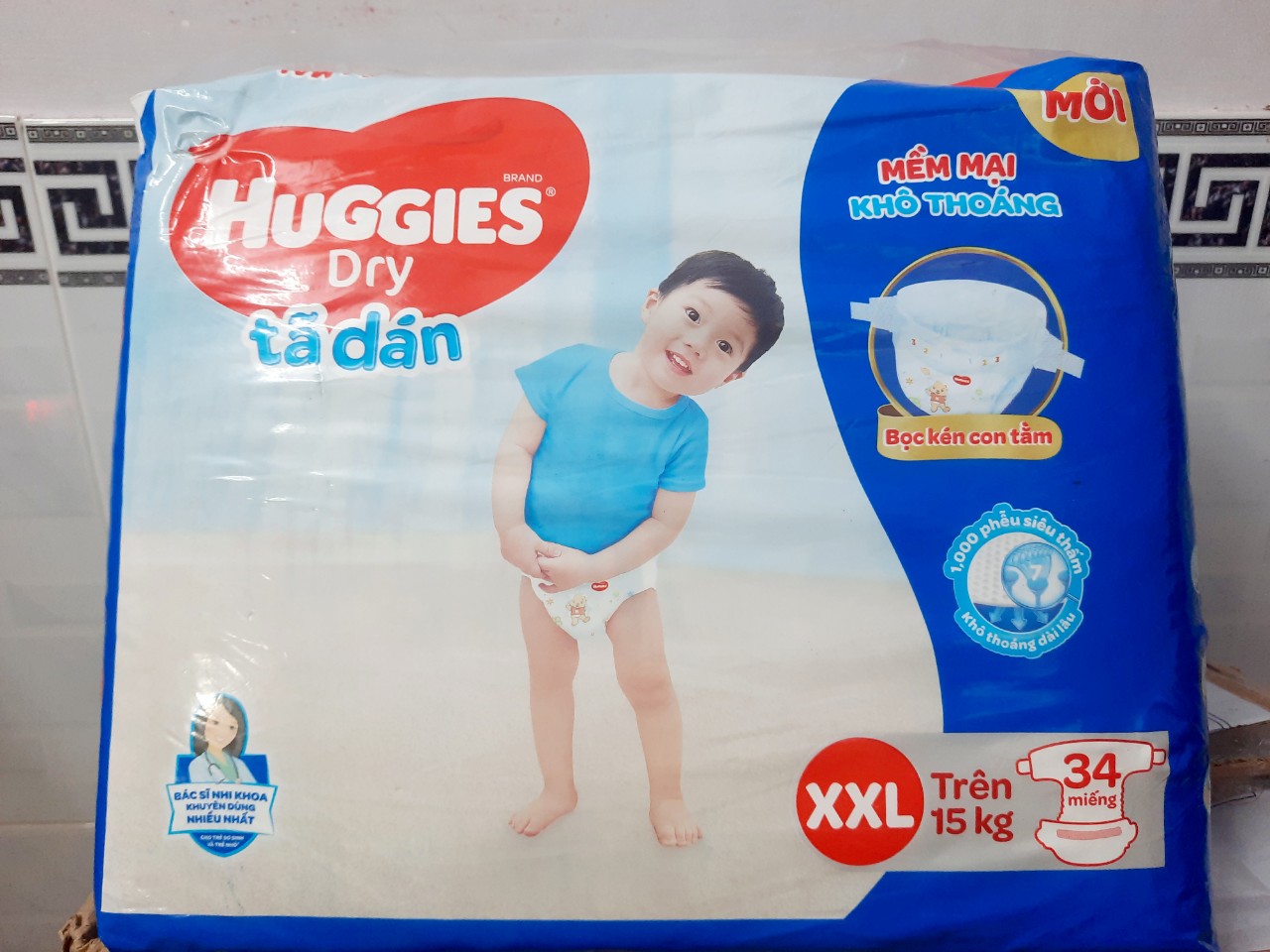 Tã dán HUGGIES DRY XXL34