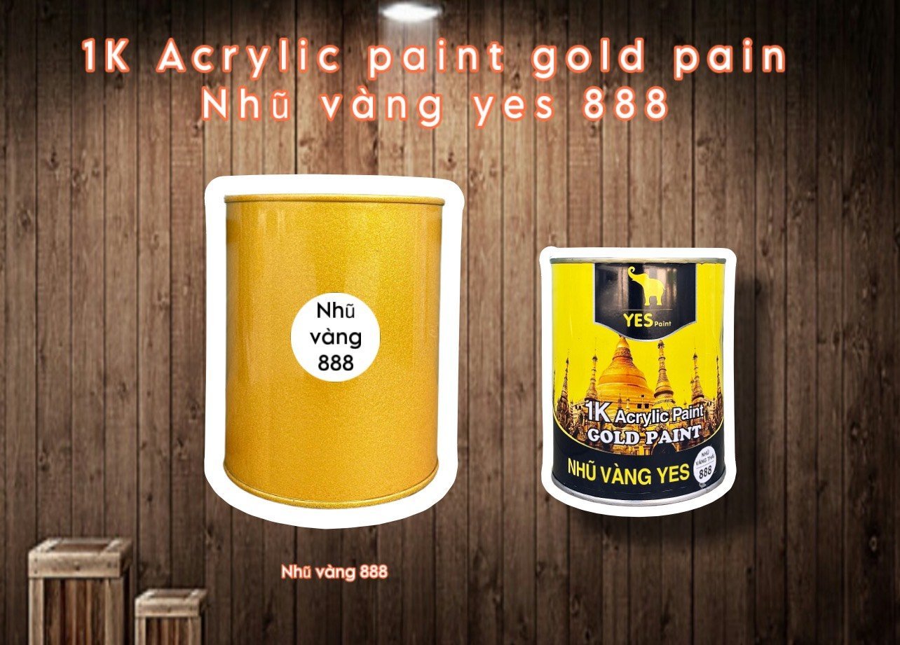 (TẶNG CỌ) Sơn kẽm, sơn sắt nhũ vàng 888 (ĐỘ BỀN CAO - NHANH KHÔ)