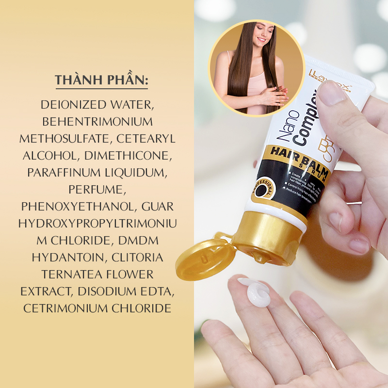 Serum Siêu Dưỡng Tóc Lavox Nano Complex 60ml Hair Balm Giữ Ẩm Tóc, Dưỡng Tóc Mượt Lamimi Chính Hãng