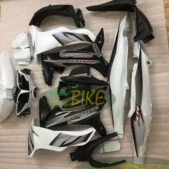 [TẶNG TEM]  Dàn áo màu TRẮNG xe JUPITER MX  + GRAVITA - có tặng KÈM BỘ TEM chống bay màu., độ xe máy siêu chất