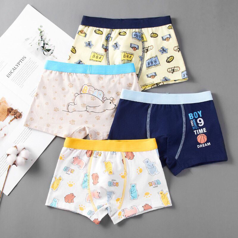 [HCM]Combo 4 quần lót cho bé trai từ 7-45kg T1-2021