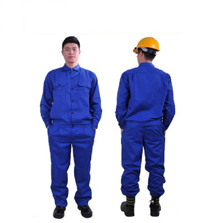 QUẦN ÁO BẢO HỘ LAO ĐỘNG, ĐỒNG PHỤC CÔNG NHÂN VẢI KAKI NAM ĐỊNH LOẠI 1 ( MÀU XANH DƯƠNG )
