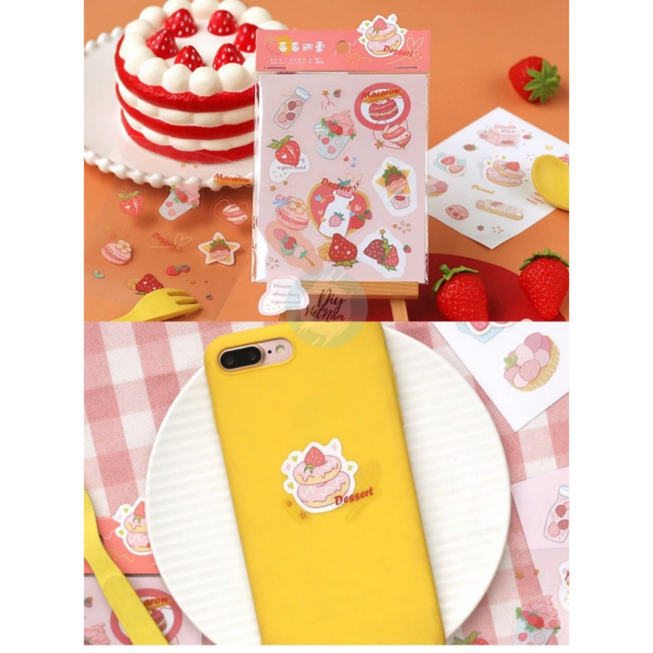 [HCM]SET HÌNH DÁN SWEET STAWBERRY