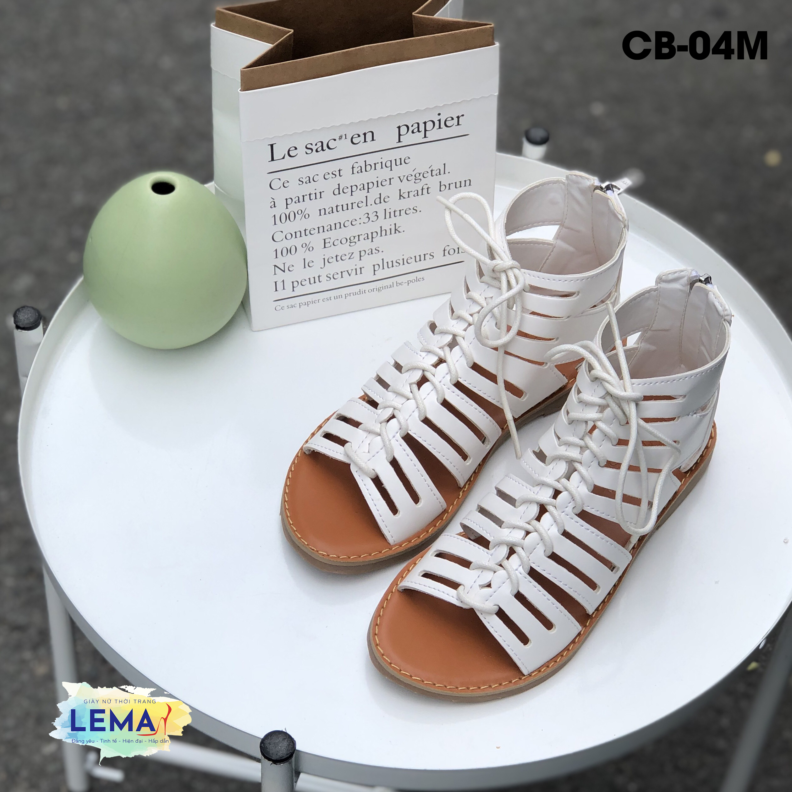 Giày Sandal Đế bệt Chiến Binh giả bốt