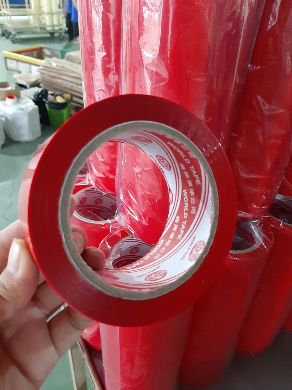 BĂNG KEO MÀU ĐỎ KHỔ 4.8CM, ĐỘ DÍNH CAO