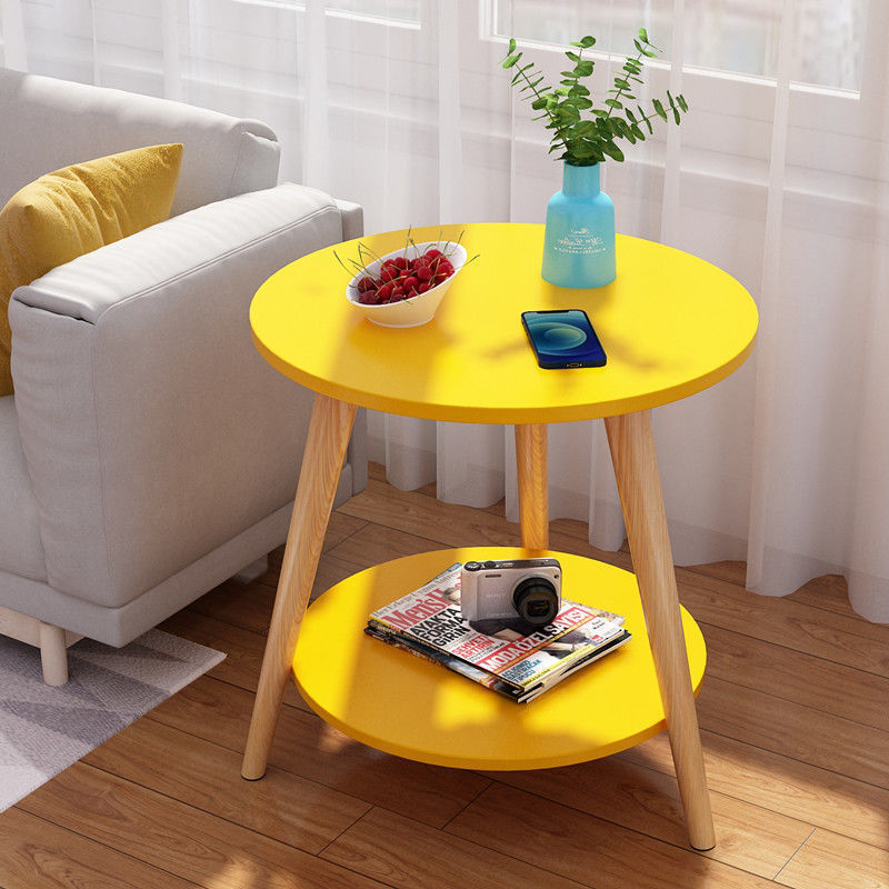 Bàn Trà Cafe 2 Tầng Chân Gỗ Sồi - GP54