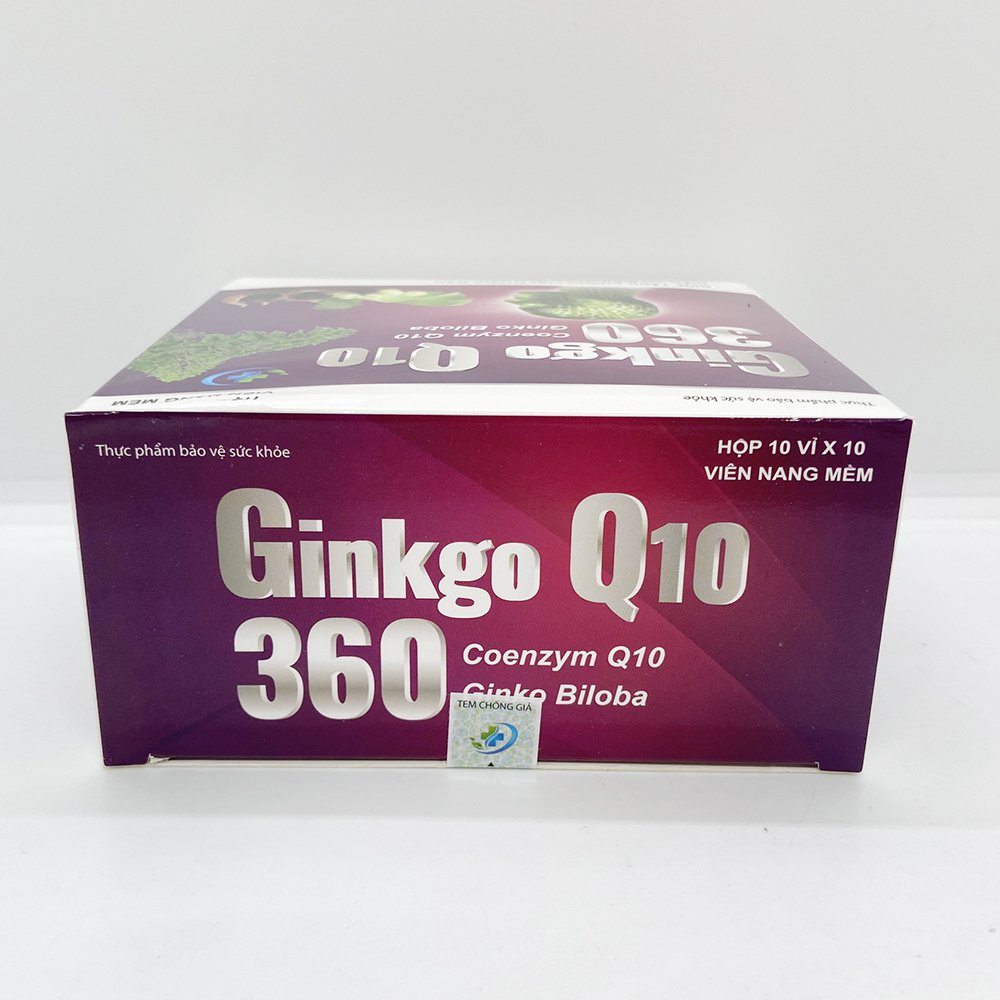 Hoạt huyết dưỡng não GINKGO Q10 360 nattokinase giảm đau đầu hoa mắt chóng mặt - 100 viên