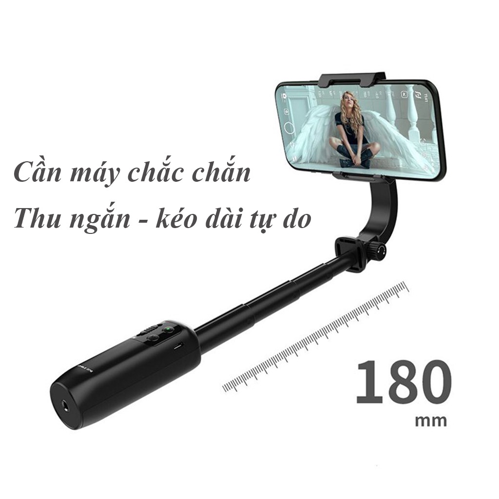 Gimball chống rung, Tay cầm quay phim điện thoại F8, Cây quay video, vlog, tik tok chuyên nghiệp, Pin trâu 2200 Mah sử dụng đến 10h giá rẻ hơn gimbal zhiyn smooth 4, dji osmo action 3, dji osmo 5, S5B, smart X pro.