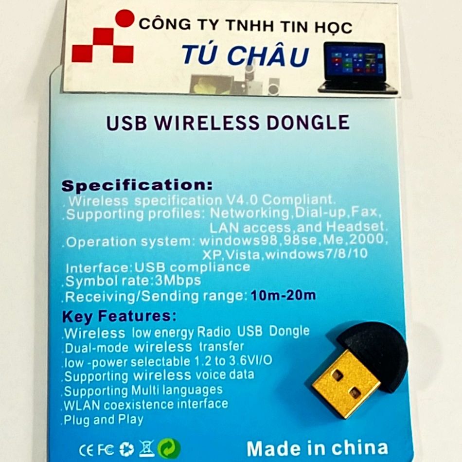 USB Bluetooth 4.0 / Wireless CSR 4.0 Dongle V4.0 (Thiết bị tự nhận) (USB Tròn or Vuông )