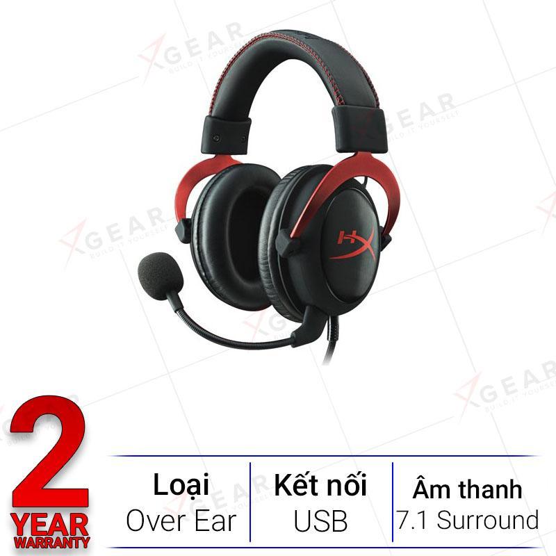 [Bảo Hành 2 Năm] Tai nghe HyperX Cloud II RED Pro Gaming Headset (Kèm Soundcard 7.1)