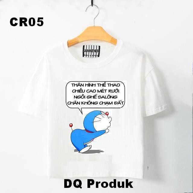 [HCM]Áo Thun Croptop Doreamon Dễ Thương Hàng Cao Cấp (Ảnh thật)