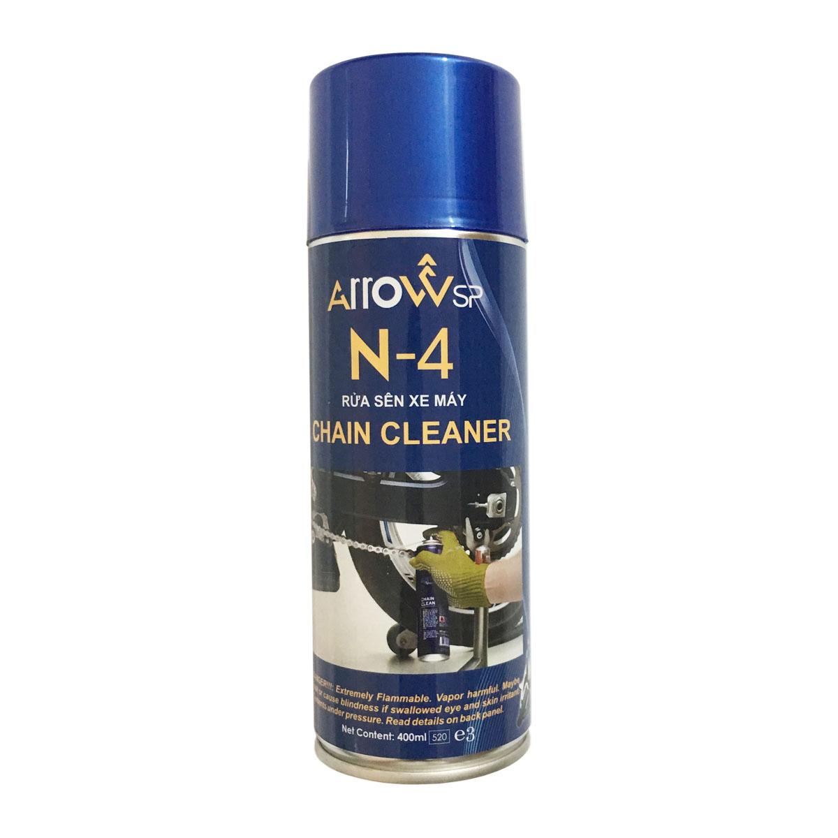[HCM]Chai rửa sên xe máy Arrow N-4 Chain Cleaner 400ml