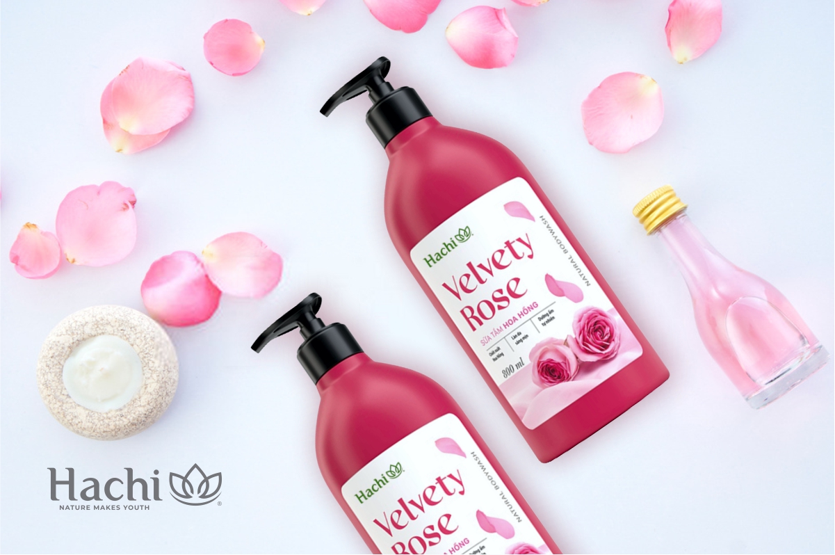 SỮA TẮM HOA HỒNG - HACHI VELVETY [CHÍNH HÃNG]
