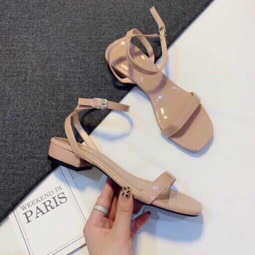 Sandal cao gót/ Sandal quai mảnh gót vuông 2cm cực đẹp