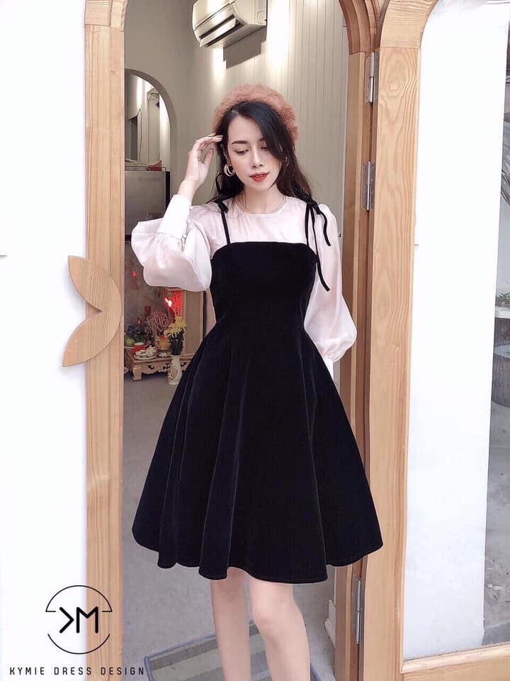 [HCM]Set yếm váy nữ yếm và áo thun #setyemvay