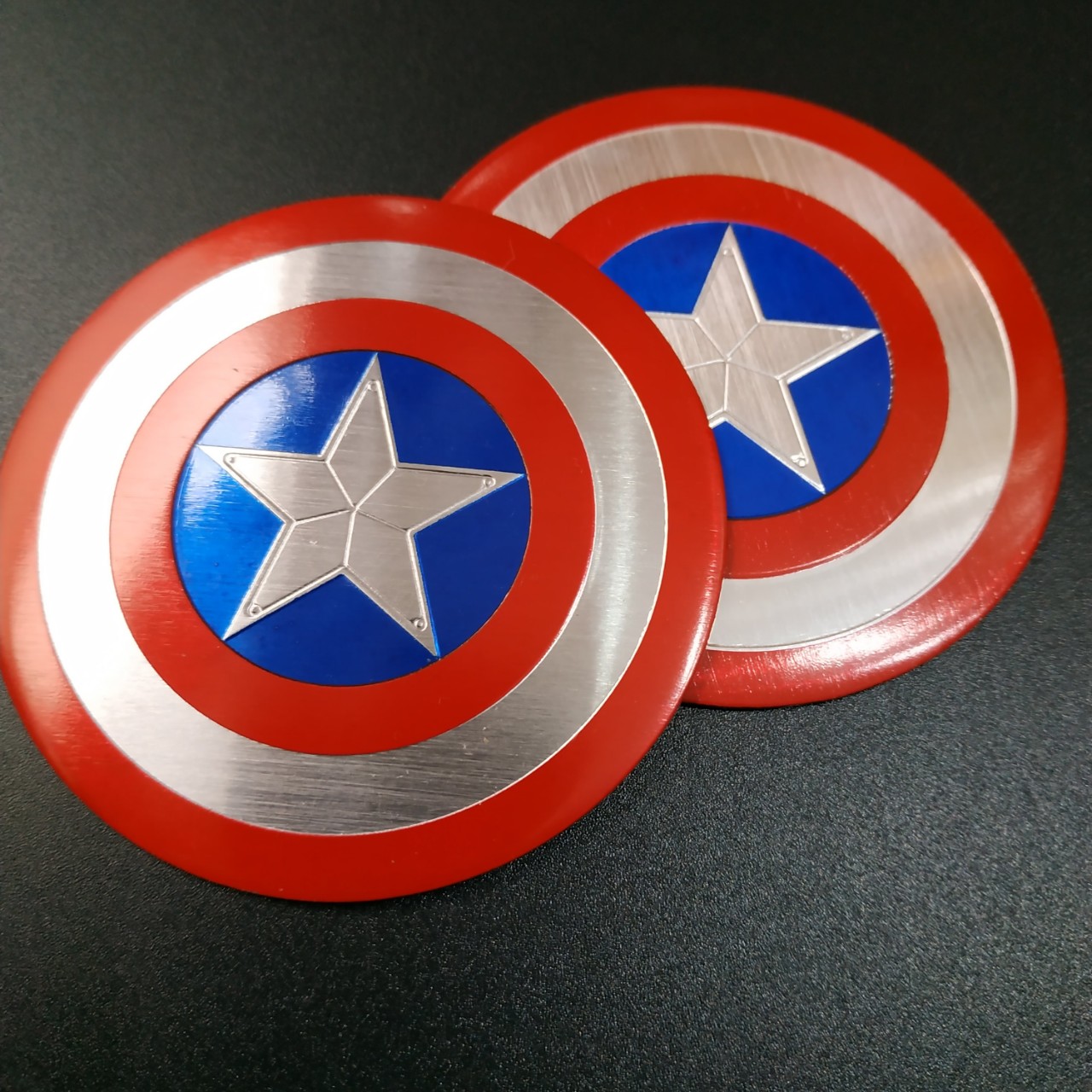 Tem nhôm dán xe Captain america tròn 7.5cm