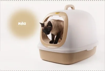 HP- Nhà vệ sinh cho mèo Size lớn (có 5 loại ) tặng kèm xẻng (màu ngẫu nhiên) / nha ve sinh meo / khay đựng cát mèo / cat ve sinh meo / hop dung cat meo / nha meo / long meo / (9)