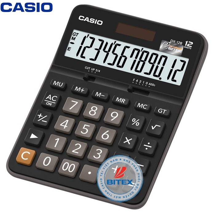 Máy tính Casio DX-12B - Chính hãng Bitex, Bảo hành 7 năm